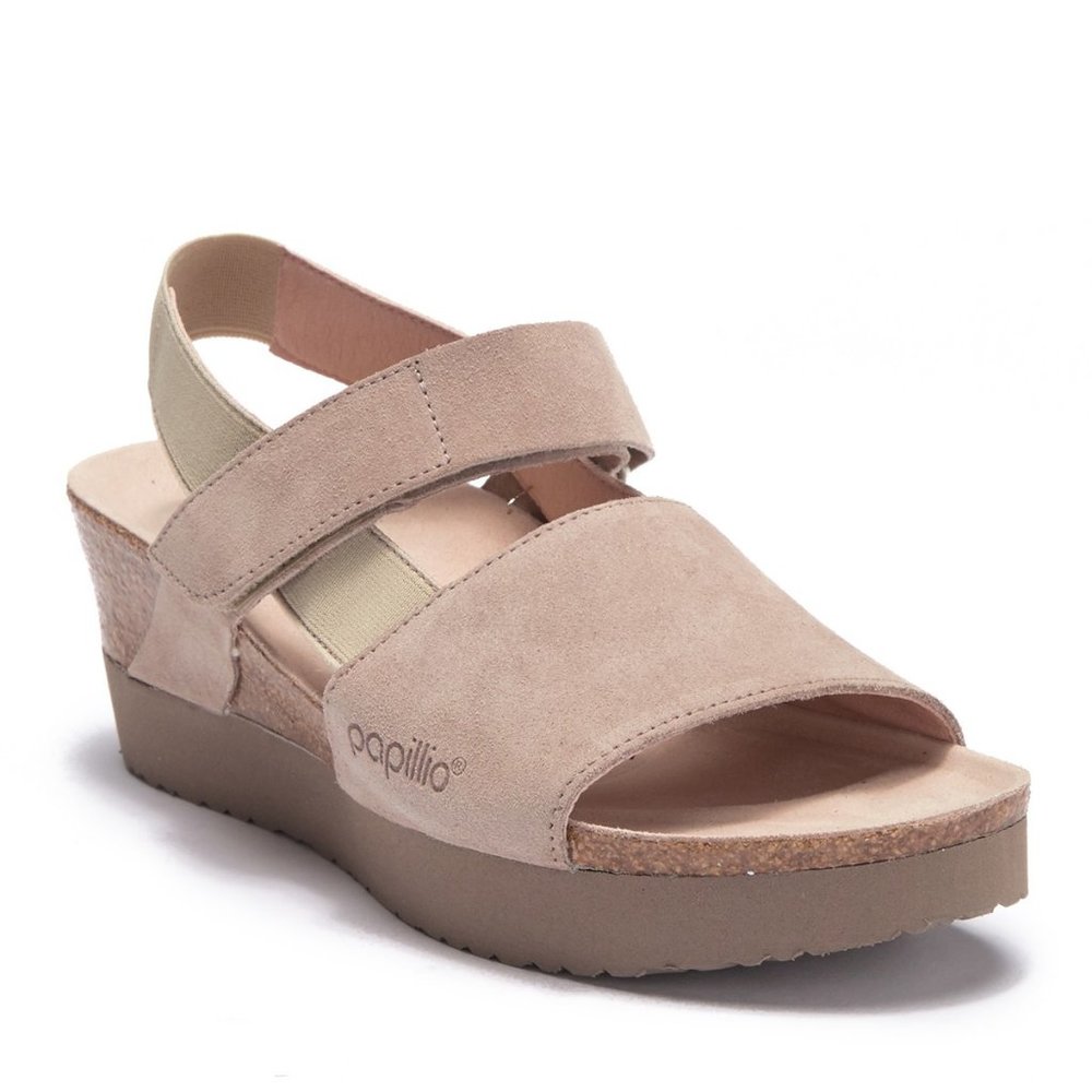 Birkenstock New LINDA Platform Wedge Sandal TAUPE NIB Arch Support Comfort 🎉HP - Picture 2 of 16